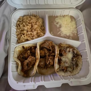 #3 Three Small Soft Corn Tacos